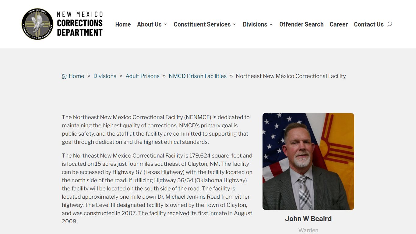 Northeast New Mexico Correctional Facility - NM Corrections Department