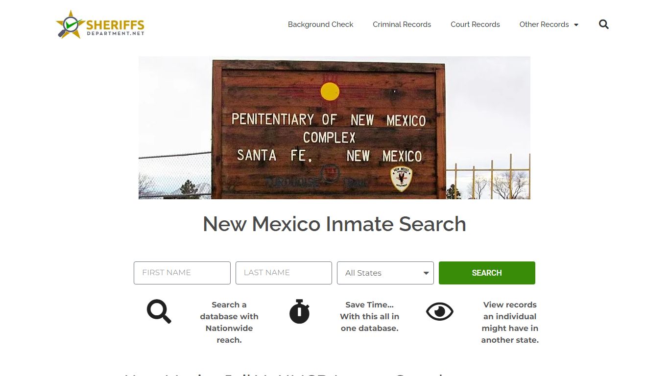 New Mexico Inmate Search: Lookup NMCD Prison and County Jail Records.
